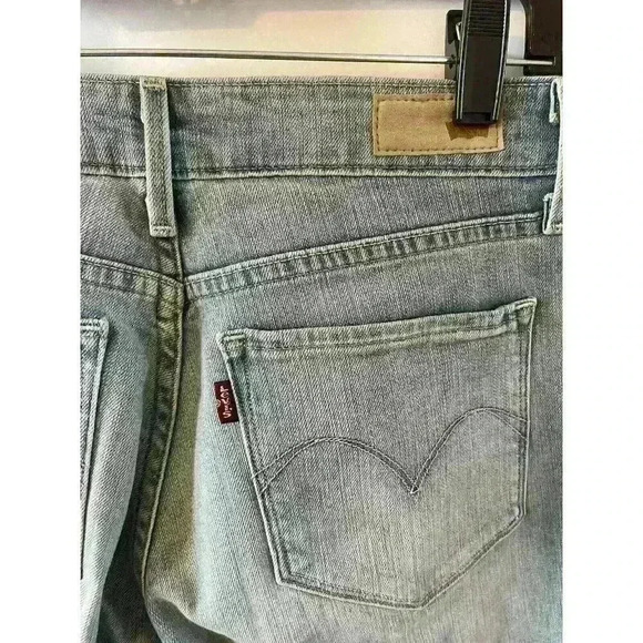 Levis Jeans Womens Size 4/27 Bold Curve Modern Rise Straight Stretch Blue Denim - Picture 4 of 7